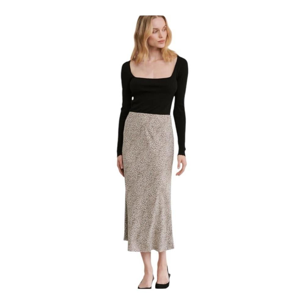 Jenni Kayne Black and Cream Midi Skirt